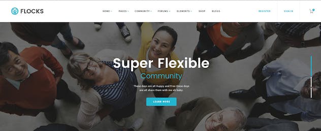 fourth preview of 'Premium Flocks Social Community PSD Template  Free Download'