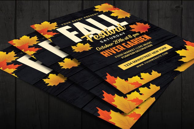 second preview of 'Premium Autumn Fall Festival Flyer  Free Download'