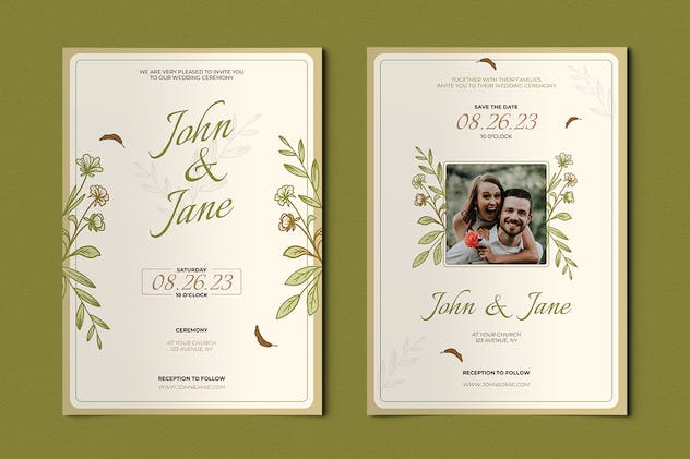 fourth preview of 'Premium Pekan Wedding Invitation Flyer  Free Download'