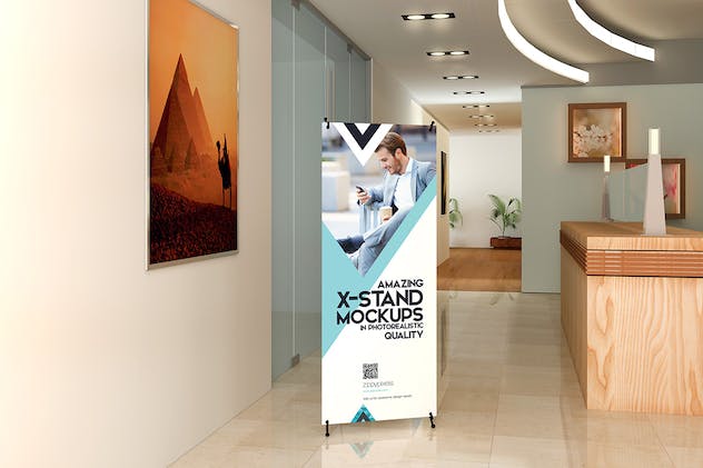 third preview of 'Premium X Standee PSD Mockups  Free Download'
