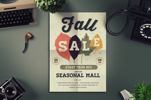 fourth preview of 'Premium Fall Sale Flyer  Free Download'