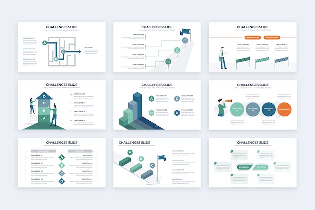 fourth preview of 'Premium Business Challenges Illustrator Infographics  Free Download'