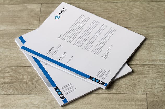 fourth preview of 'Premium Letterhead Mock-Up Vol. 05  Free Download'