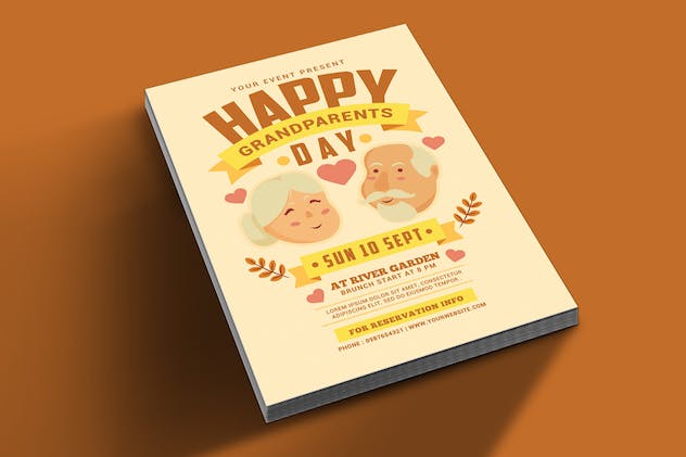 third preview of 'Premium Grandparents Day Flyer  Free Download'