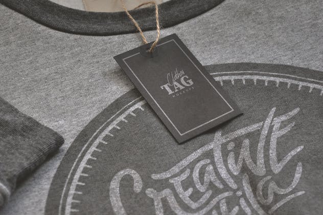 third preview of 'Premium Clothes Tag PSD Mockups  Free Download'