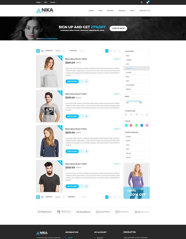 second preview of 'Premium Anika Fashion Shop PSD Template  Free Download'
