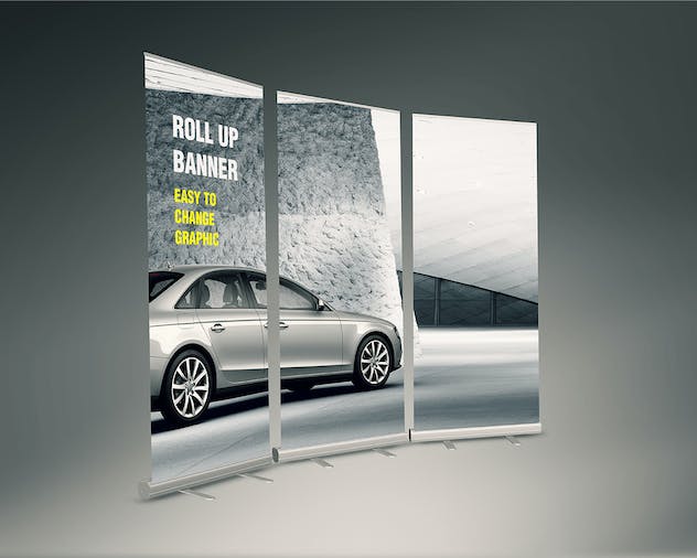 second preview of 'Premium Roll Up Banner Mock Up  Free Download'
