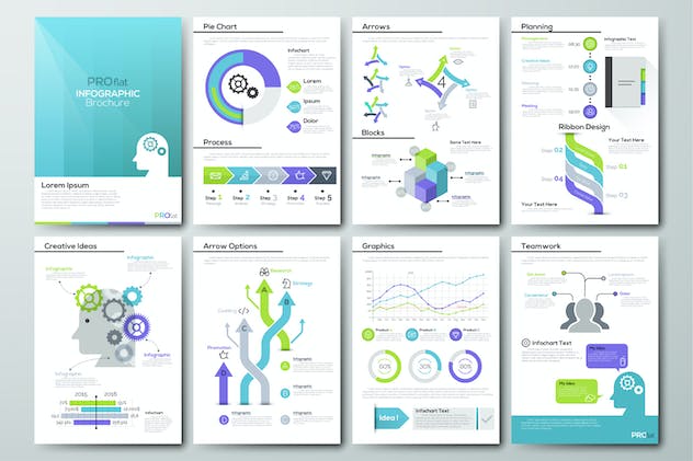 second preview of 'Premium Pro Flat Infographic Brochures  Free Download'