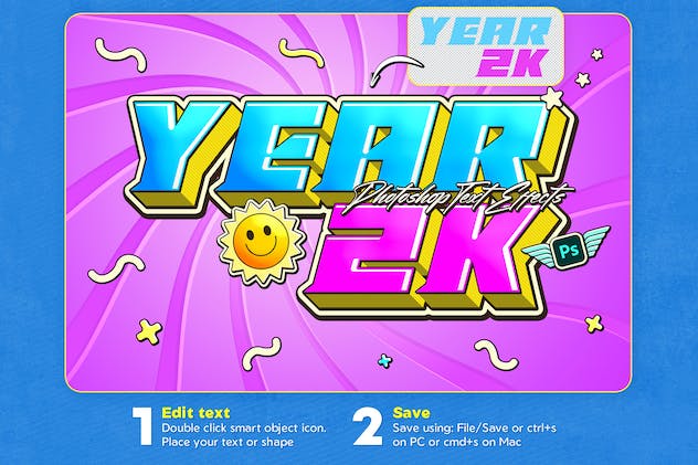 third preview of 'Premium Y2K Text Effects  Free Download'