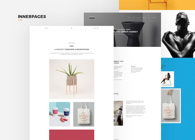 third preview of 'Premium Kana Creative Agency PSD Template  Free Download'
