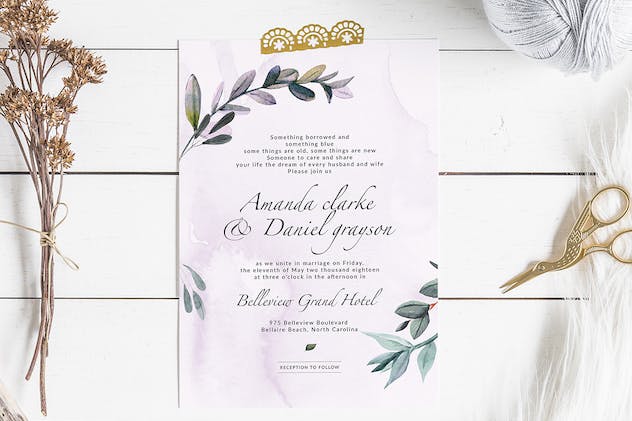 second preview of 'Premium Botanical Wedding Invitation V3  Free Download'