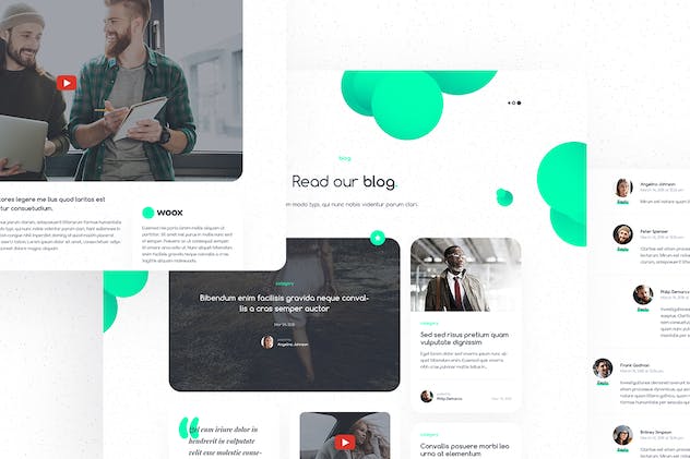 third preview of 'Premium Woox Creative Digital Agency PSD Template  Free Download'