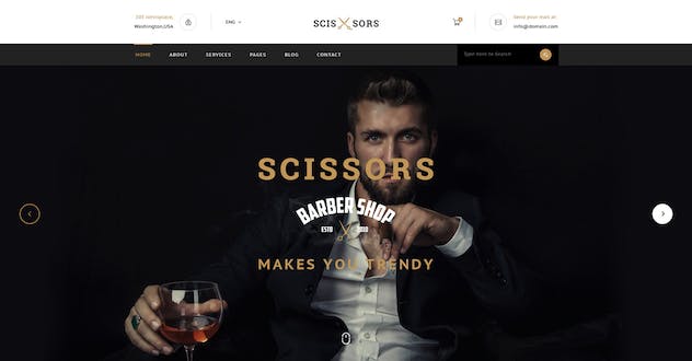 third preview of 'Premium Scissors Salon Hair Styling PSD Template  Free Download'