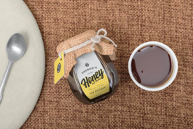 fourth preview of 'Premium Honey Jar Mockups  Free Download'