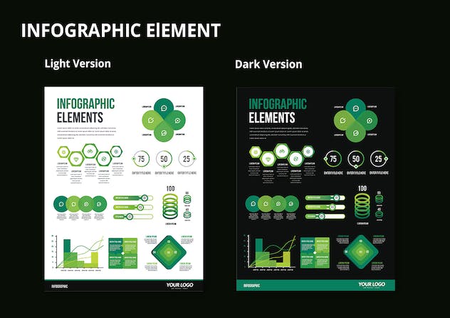third preview of 'Premium Infographic Template Elements for Business   Free Download'