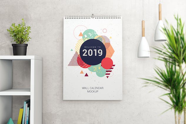 fourth preview of 'Premium Wall Calendar Mockups  Free Download'