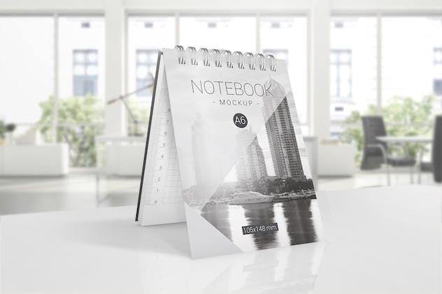 third preview of 'Premium A6 Spiral Notebook Mockups  Free Download'
