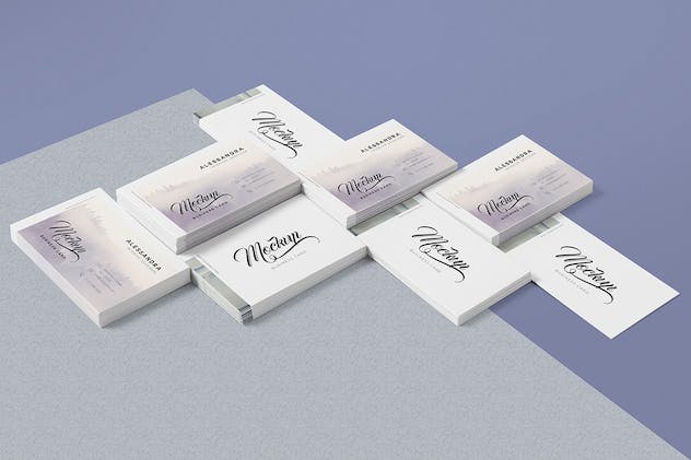 fourth preview of 'Premium 5 Business Card Mock-Ups  Free Download'