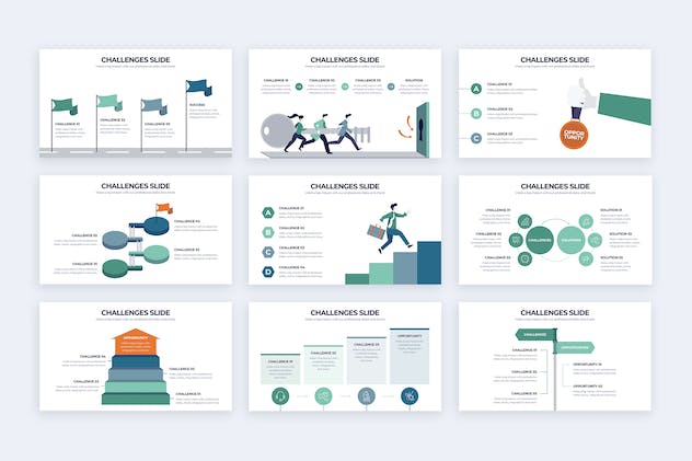 second preview of 'Premium Business Challenges Illustrator Infographics  Free Download'
