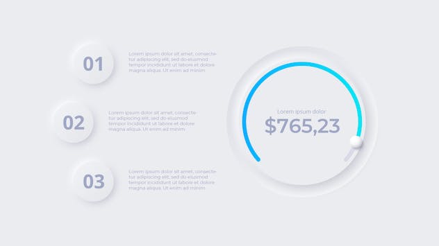 second preview of 'Premium Neumorphic Infographic Elements  Free Download'