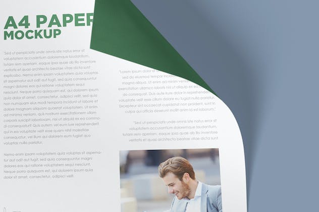 third preview of 'Premium 5 A4 Size Paper Mockups  Free Download'