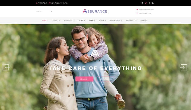third preview of 'Premium Assurance – Insurance PSD Template  Free Download'