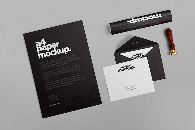 fourth preview of 'Premium 6 Stationery Design Mockups  Free Download'