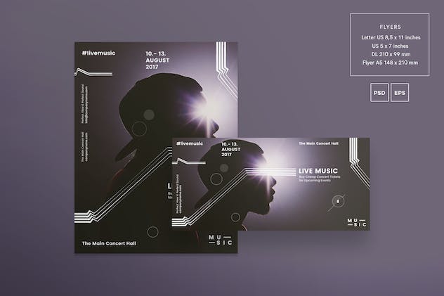 third preview of 'Premium Music Concert Flyer and Poster Template  Free Download'