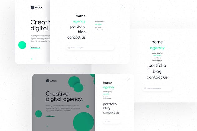 second preview of 'Premium Woox Creative Digital Agency PSD Template  Free Download'