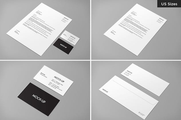 second preview of 'Premium Stationery Mock-Up US Sizes  Free Download'