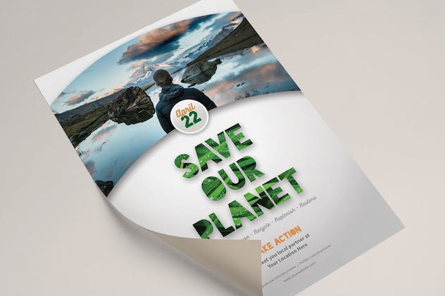 second preview of 'Premium Earth Day Flyer Template  Free Download'
