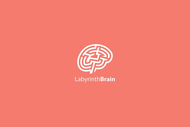 fourth preview of 'Premium Labyrinth Brain Logo  Free Download'