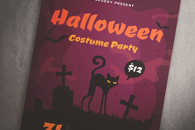 third preview of 'Premium  Halloween Costume Party Flyer   Free Download'