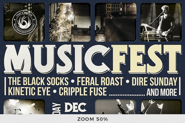 fourth preview of 'Premium Music Festival Flyer Template  Free Download'