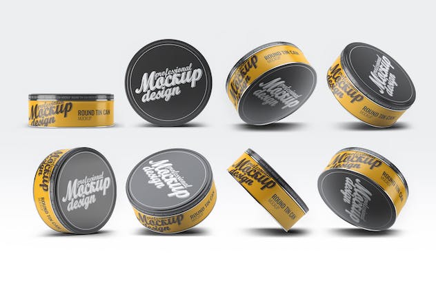 third preview of 'Premium Round Tin Can Mock Up  Free Download'