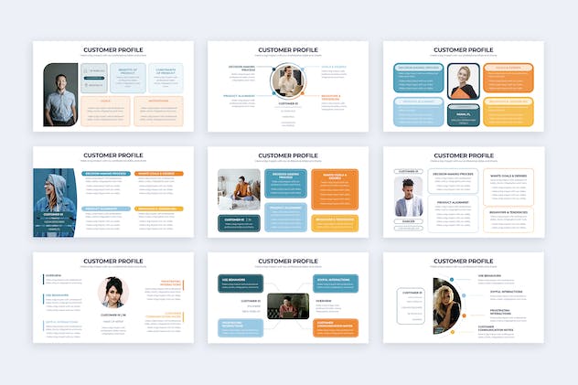 fourth preview of 'Premium Business Customer Profile Illustrator Infographics  Free Download'
