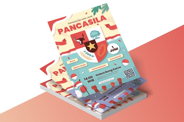 second preview of 'Premium Day Of Pancasila Flyer Template  Free Download'