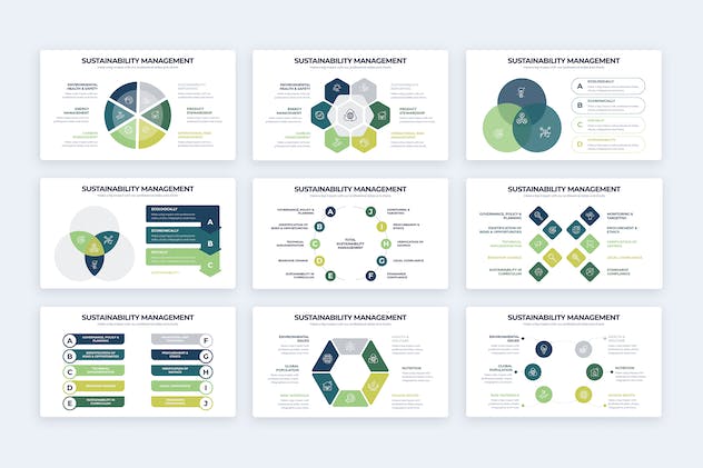 third preview of 'Premium Sustainability Management Illustrator Infographics  Free Download'