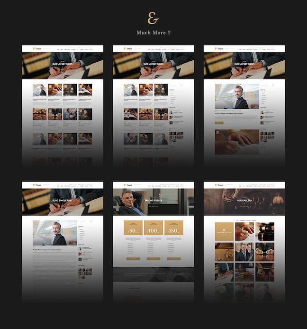 third preview of 'Premium Trust Lawyer Attorney Business PSD Template  Free Download'