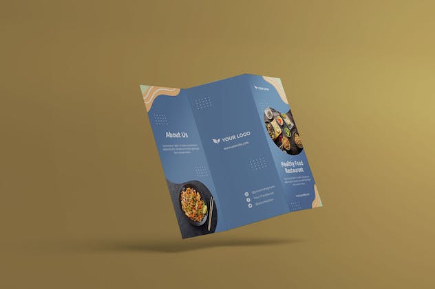 fourth preview of 'Premium Trifold Brochure Mockup  Free Download'