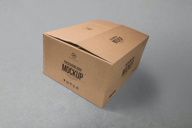 fourth preview of 'Premium 3 Cardboard Box Mockups  Free Download'