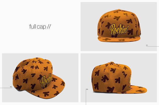 third preview of 'Premium Cap Collection Mockup  Free Download'