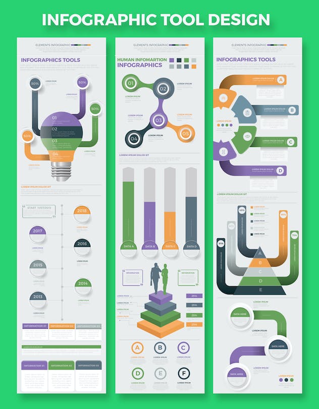 fourth preview of 'Premium Infographic Tool Design  Free Download'