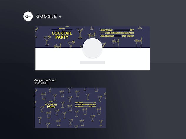 fourth preview of 'Premium Cocktail Party Social Media Pack Template  Free Download'
