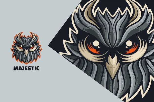 fourth preview of 'Premium Owl Mascot Logo Template  Free Download'