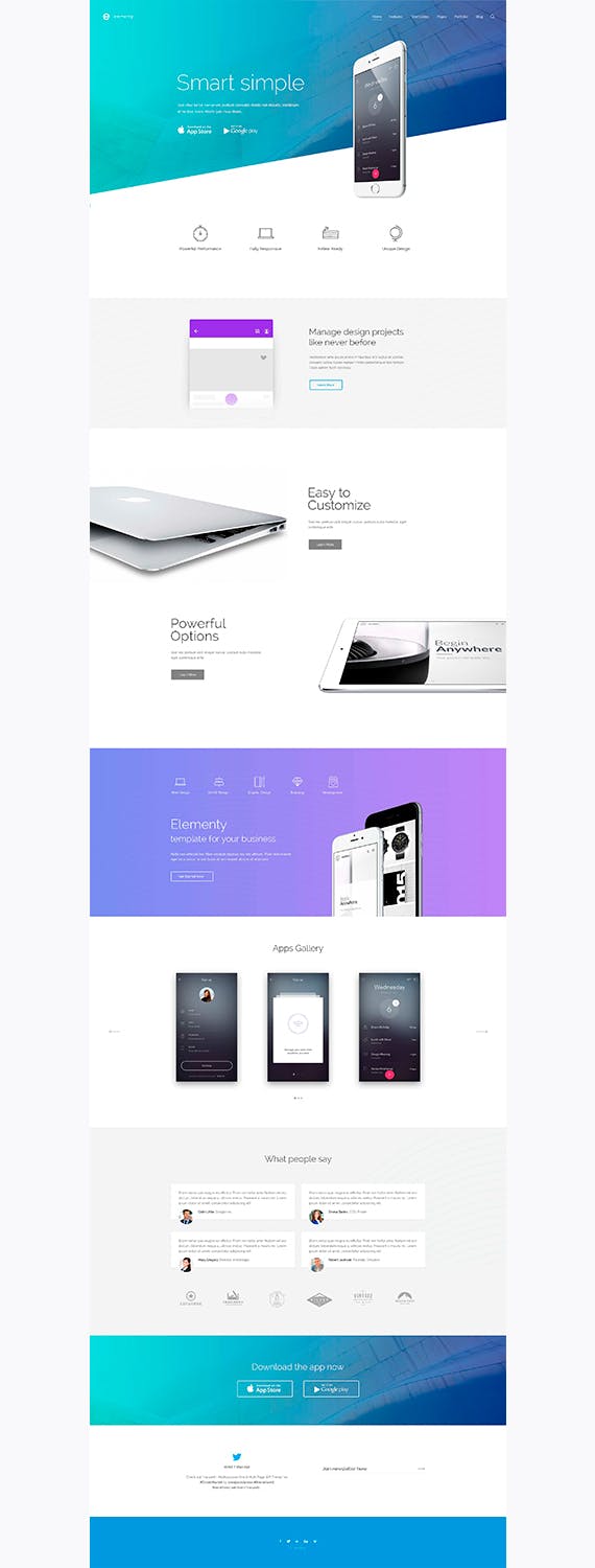 third preview of 'Premium Elementy – Multipurpose PSD Template  Free Download'