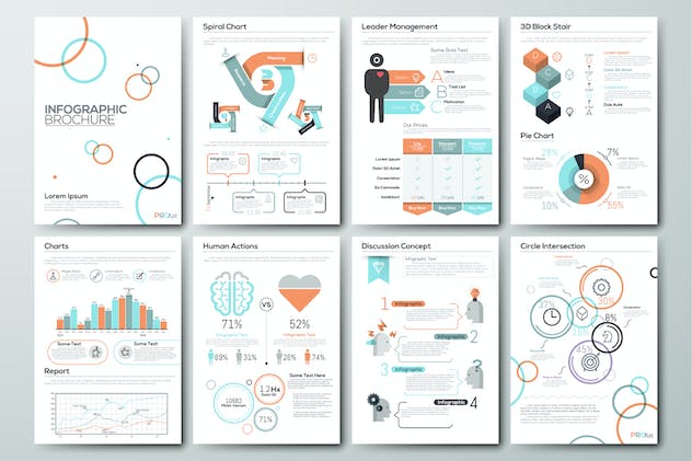fourth preview of 'Premium Pro Flat Infographic Brochures  Free Download'