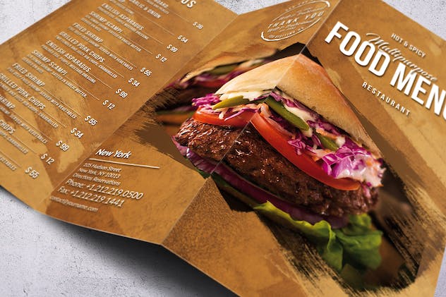 third preview of 'Premium Multipurpose Food Menu A4 US Letter Trifold  Free Download'