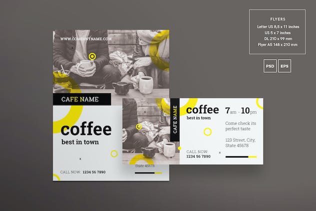 third preview of 'Premium Coffee Shop Flyer and Poster Template  Free Download'