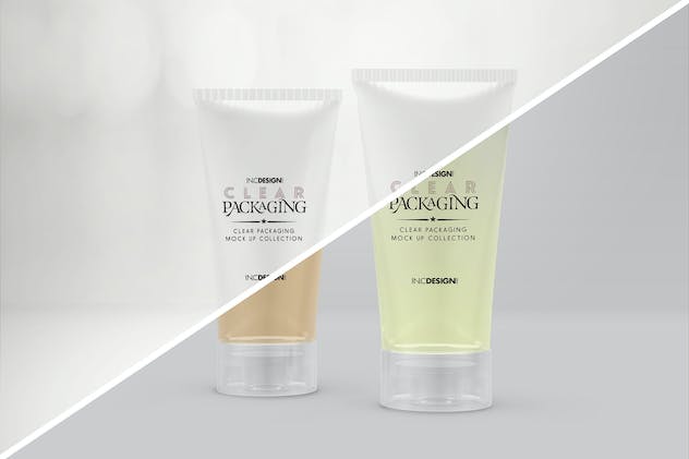 third preview of 'Premium Clear Cosmetic Tube Mockups  Free Download'